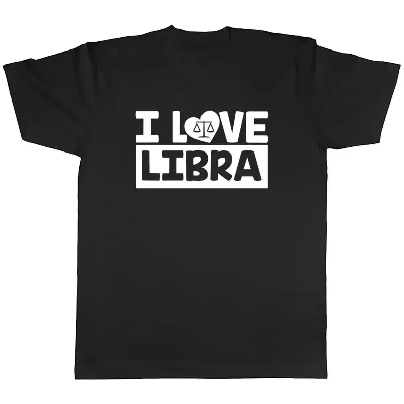 I Love Libra Zodiac Mens Unisex TShirt Tee