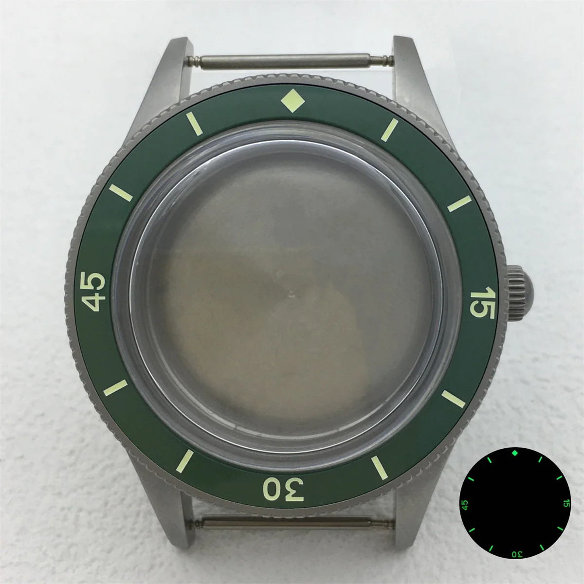 Bliger 40มม. วินเทจสแตนเลสเคสโดมอะคริลิคแก้วเซรามิกเรืองแสงเหมาะกับ NH34 NH35 36 ETA2824 PT5000การเคลื่อนไหว