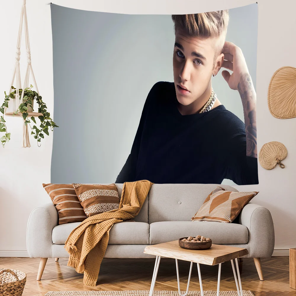 

Singer J-justin Bieber-r Anime Reusable Backdrop Cloth Animal Printed Background Cloth For Kids Birthday Party Decoration
