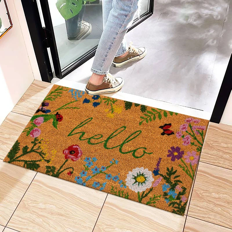 1pc Thin Anti-slip Floor Mat, Durable Welcome Doormat, Outdoor Entrance Doormat, Machine Washable, Suitable for Home Use, Large