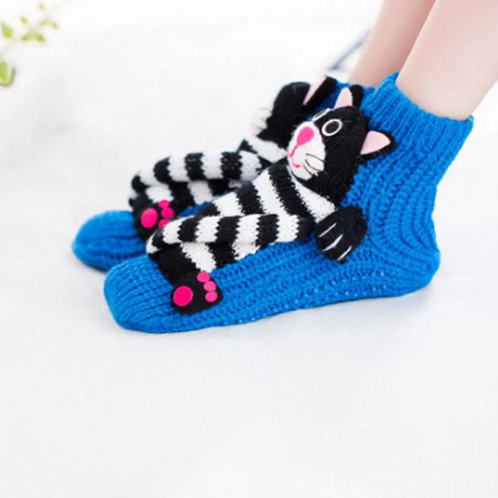 

Высококачественные вязаные 3D вязаные носки с животными, теплые дышащие новые носки, повседневные 3D вязаные хлопковые носки с напуском животных для женщин и девочек