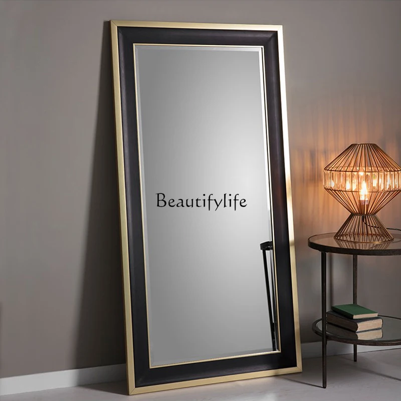 

Light luxury full-body mirror fitting floor-to-ceiling mirror bedroom vertical home wall hanging