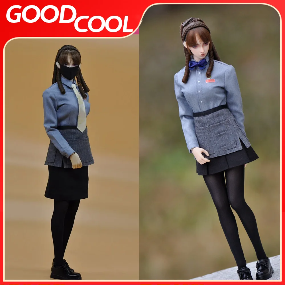 In Stock CUKE TOYS MA-020 1/6 Scale Female Soldier Restaurant Waiter Work Uniform Set Fit 12 in Action Figure Body For Fans DIY