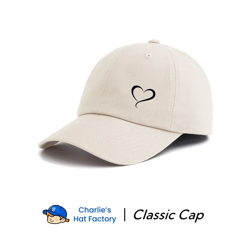 1 pc HEART Printed Baseball Cap, Stylish Trendy Classic Soft Sweatband Adjustable Size