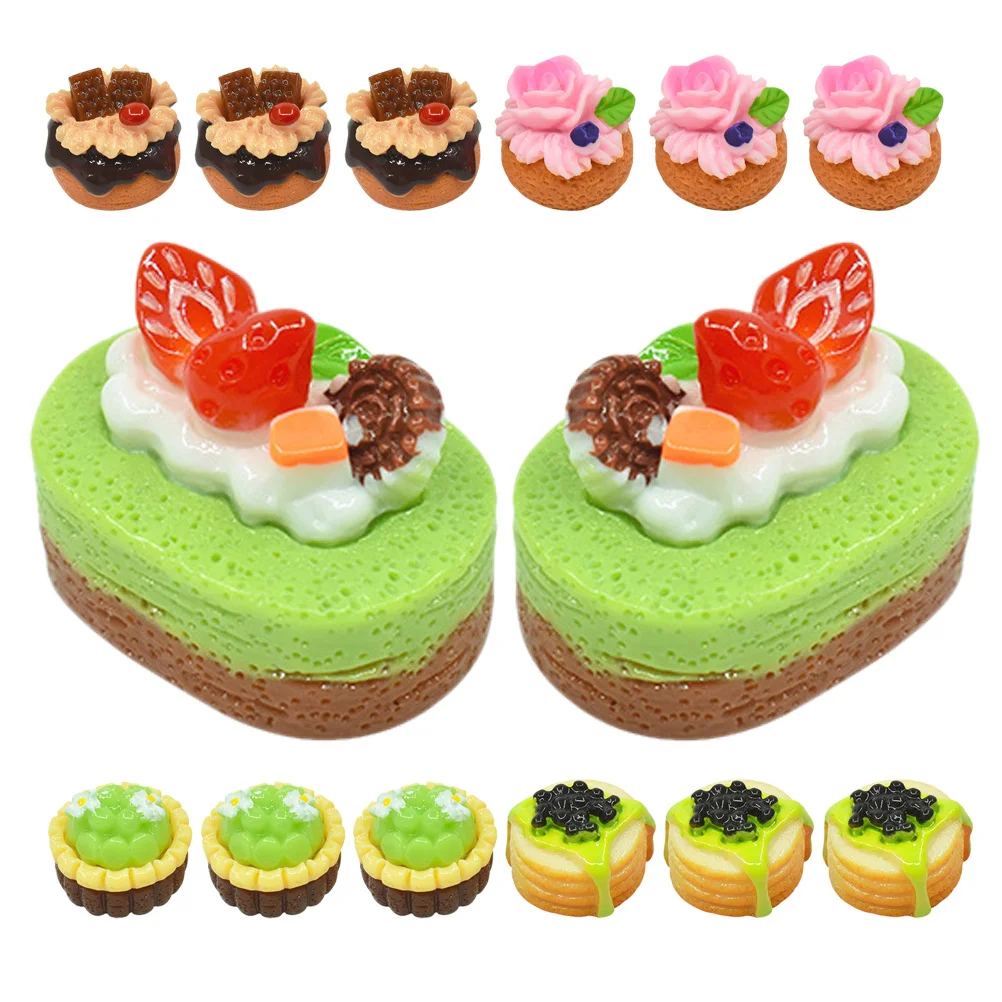 

20Pcs Miniature Cake Models Fake Dessert Mini House Kitchen Scene Decor Dollhouse Food Prop Collection Mini Dessert Model