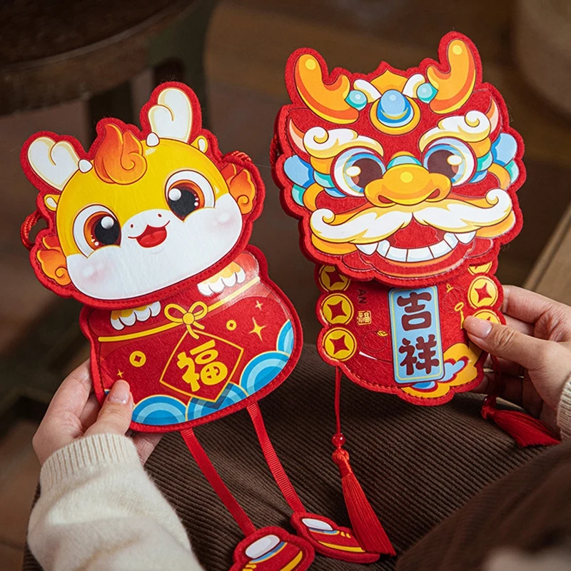 1 قطعة السنة الصينية الجديدة المغلفات الحمراء 2025 ثعبان العام محظوظ الحزم الحمراء زودياك الجوف الإبداعية محظوظ المال مهرجان الربيع العناصر #6