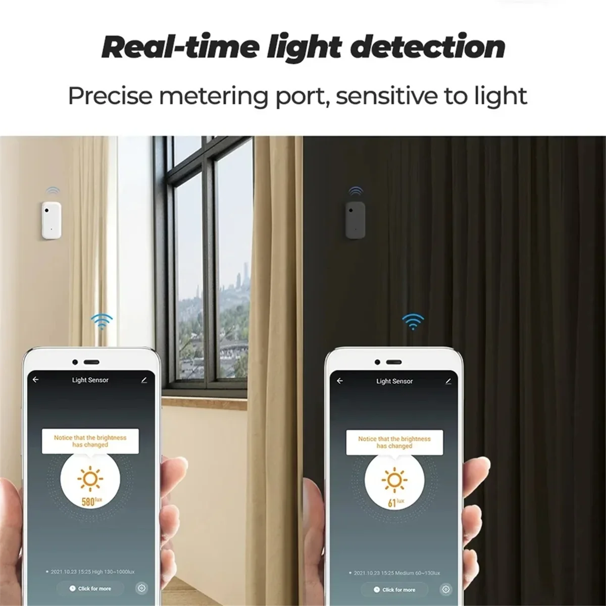 Sensor de iluminación Tuya ZigBee, Detector de brillo de bombilla, interruptor inteligente, Control de enlace de escenas, aplicación Smart Life