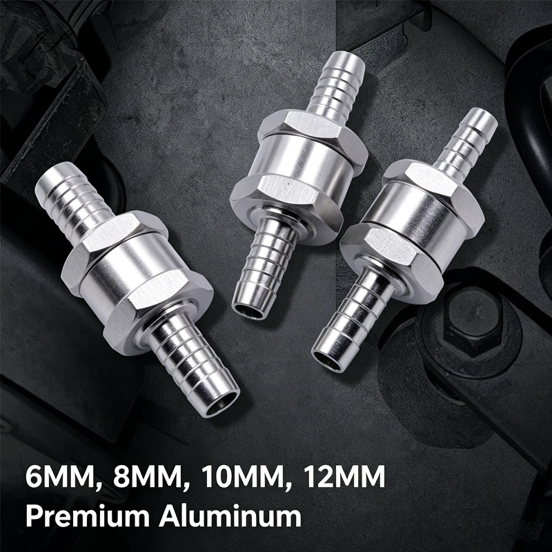 

6/8/10/12MM Universal Refueling Fuel Check One-way Valve Automotive Diesel Fuel Line Fuel Pipe Water Stop Valve Aluminium Alloy