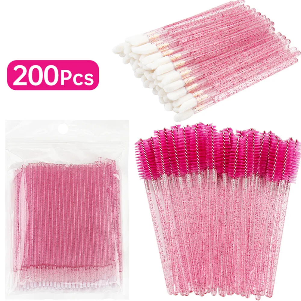 200 Uds extensión de pestañas cepillo especial para quitar pestañas Micro cepillo cepillo de pestañas Lipline cepillo de algodón para herramienta de extensión de pestañas