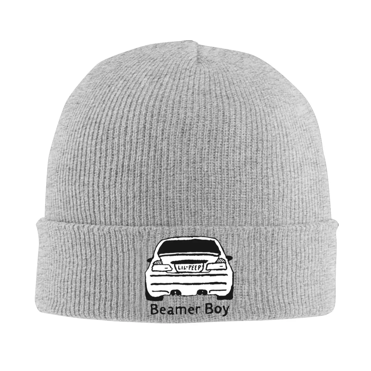 Lil Peep And Lil Tracy Beamer Boy Car Beanie Hats Fashion Caps Unisex Adult Kpop Knit Hat Autumn Winter Graphic Warm Beanie Hat