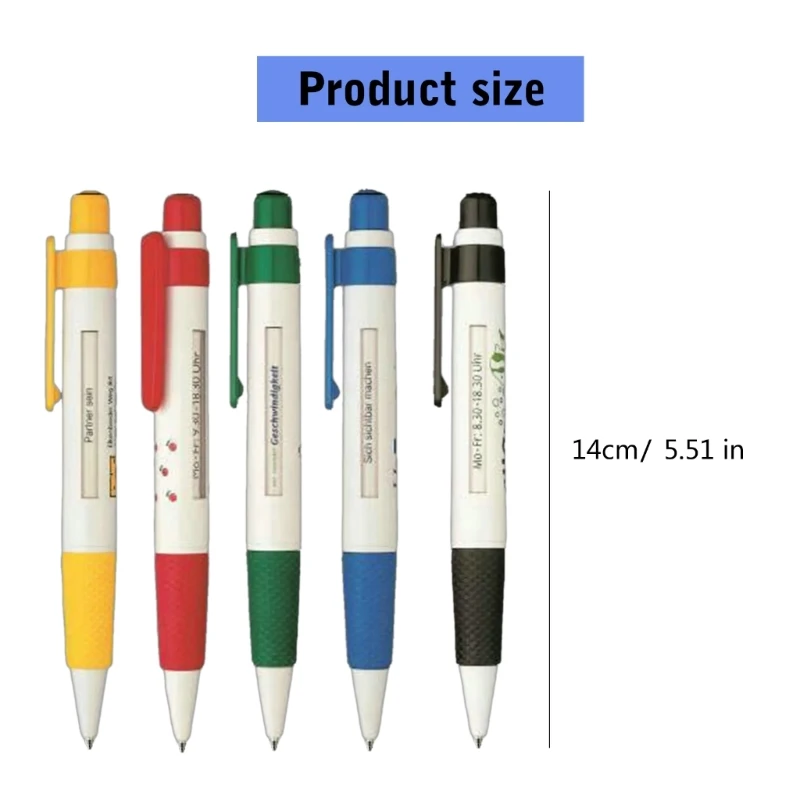 Шариковая ручка с окном для прокрутки сообщений, канцелярские принадлежности для письма