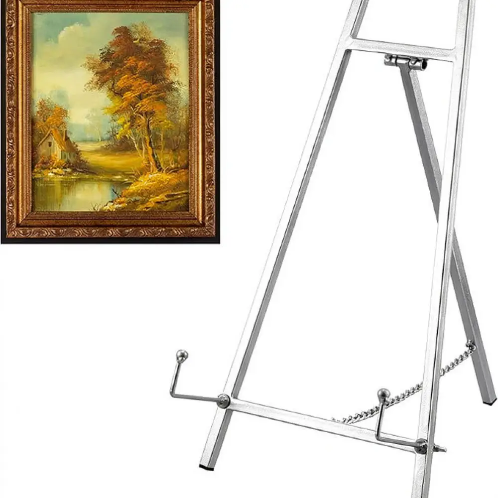 Decorative Metal Art Display Easel For Painting Canvas Wedding Sign Photo Frame Exhibition Tripod Support Rack
