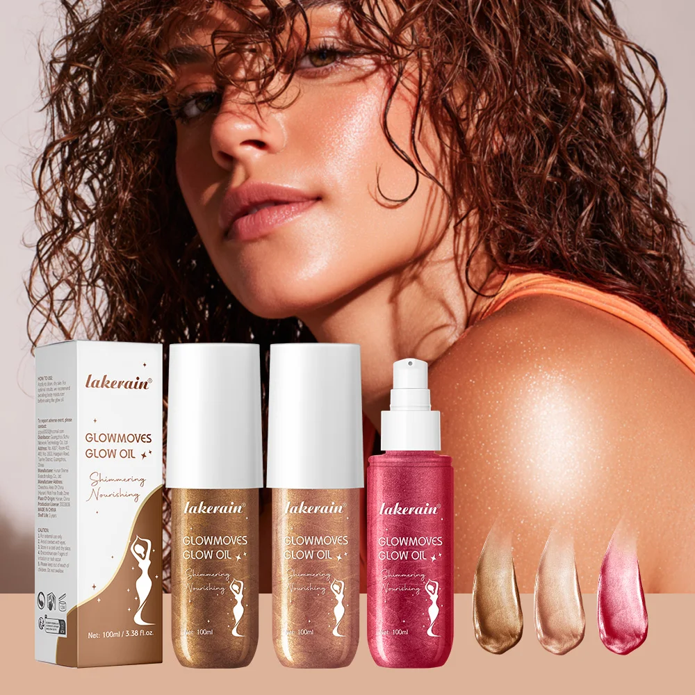 

Lakerain Glowmoves Glow Oil Deep Moisturizing Long Lasting Smoothing Nourishing 100ml Shimmering Non-greasy Body Care Glow Oil