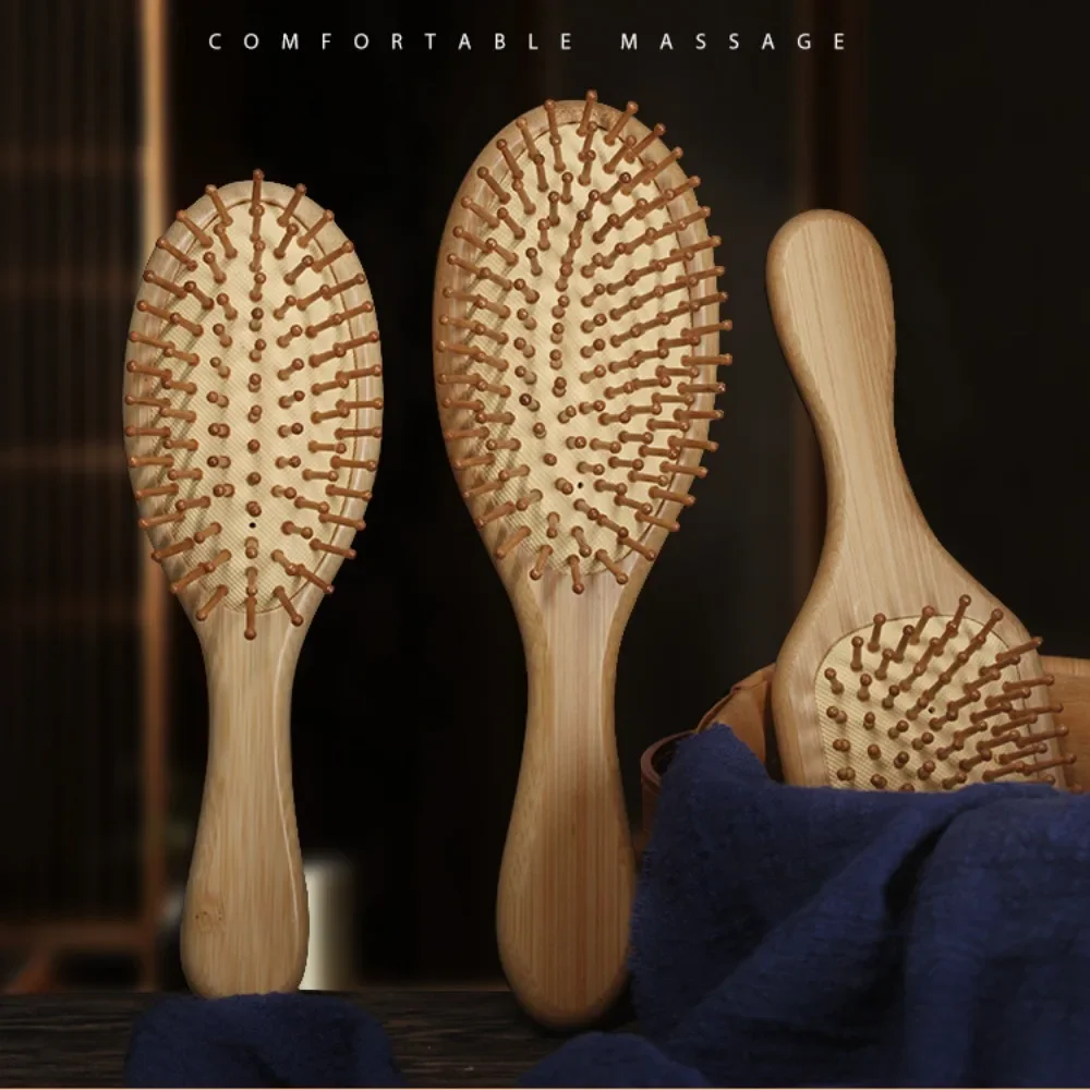 1PC Wood Comb Professional Healthy Paddle Cushion Hair Loss Massage Brush Hairbrush Comb Scalp Hair Care Healthy bamboo comb