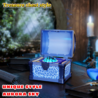 Treasure Chest Projector Night Light Bluetooth Speaker Galaxy Aurora Projection Lamp Ambient Northern Light For Room Decoration