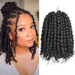 8 Inch Pre-twisted Passion Twist Crochet Hair for Black Women Crochet Braids Pre-looped Synthetic Braiding Hair Extensions