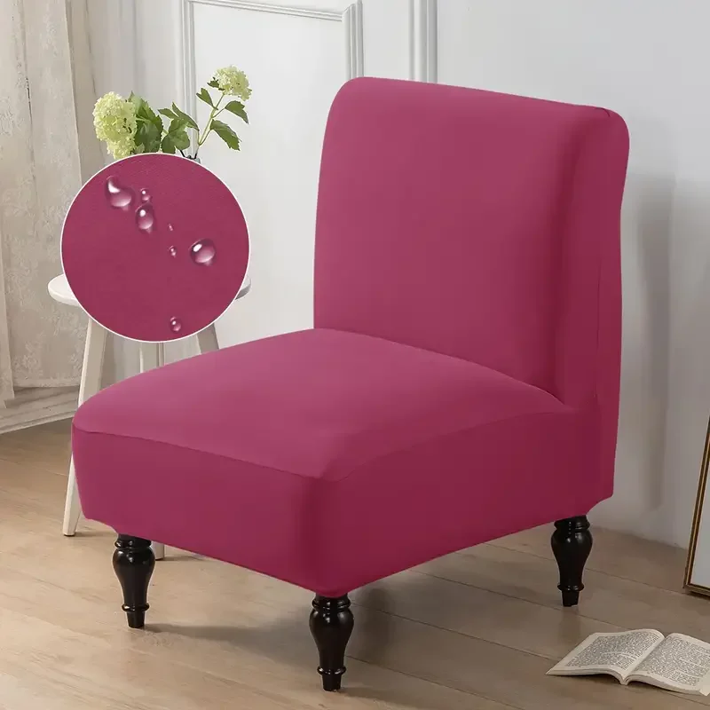 Stretch-Stuhlbezug mit armlosem Akzent, einzelner dicker Kopf, Stühle, einfarbig, Spandex, Relax-Sofabezüge, Möbelschutz