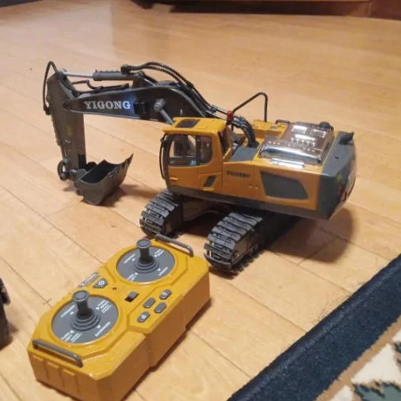 الأطفال سبيكة حفارة لودر أطفال بالريموت كنترول شاحنة قلابة نموذج سيارة Playse سيارة كهربائية لعبة الصبي الهدايا #1