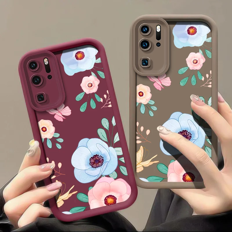 حافظة لهاتف هواوي P50 Pro P Smart Pro Y9 Prime 2019 Y7A Y9S P40 Lite 5G P30 P20 غطاء من البولي يوريثان الحراري غير اللامع