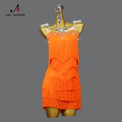 2026 New Latin Dance Suit Tassel Dress Sexy Ballroom Prom Practice Wear Stage Skirts Woman Evening Clothing Ladies Short Costume