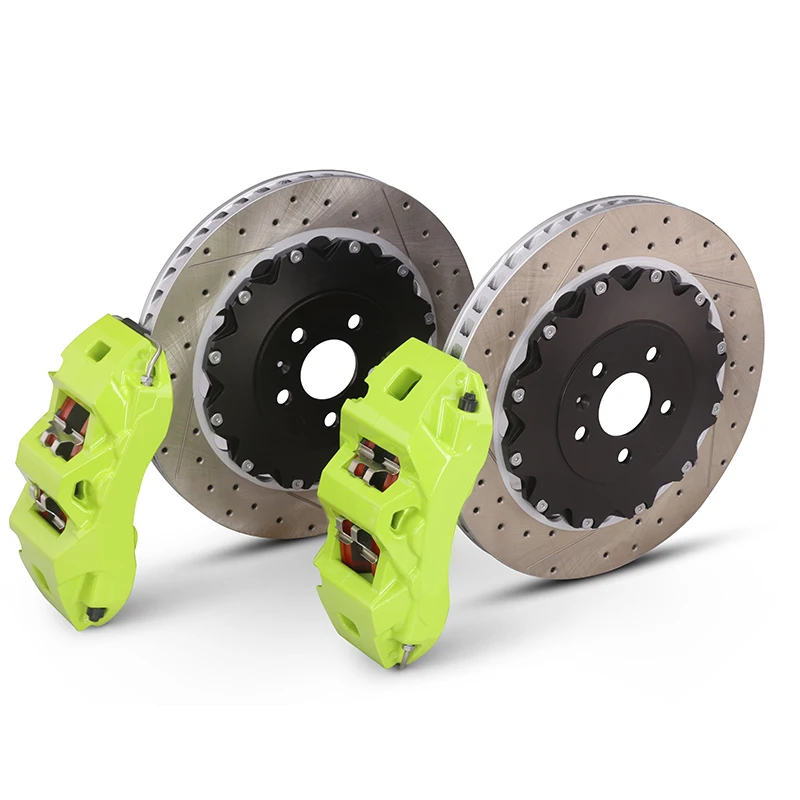ES6 Brake Kit Racing Modified 6 Piston Brake Calipers 380mm Drilled Slotted Brake Disc for Patrol Qashqai Frontier Sentra