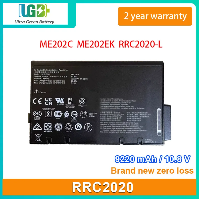 

UGB New RRC2020 Battery For RRC ME202C ME202EK RRC2020-L Industrial equipment Battery 10.8V 9220mAh 99.6Wh