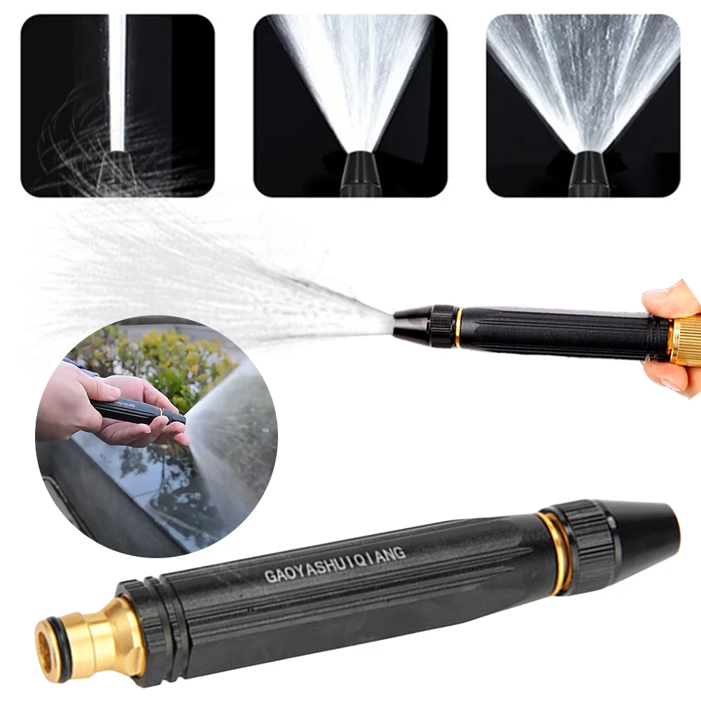 Plastic Body Alloy Nozzle Car Wash Water Gun Adjustable Washer Spray Sprinkler 360 Rotary Switch for Garden Watering Car Washing
