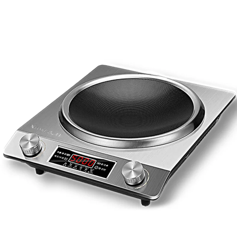 Xianke 5000W Commercial Induction Cooker High Power Electric Stove Stir Fry Hot Pot Cooking Single Burner Black