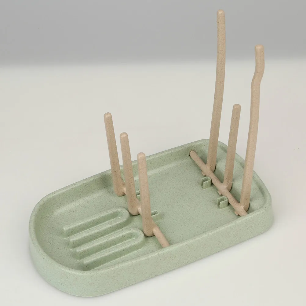 

Подставка для детских бутылочек из пшеничной соломы, компактная, для хранения на кухне, большая, 1 шт.