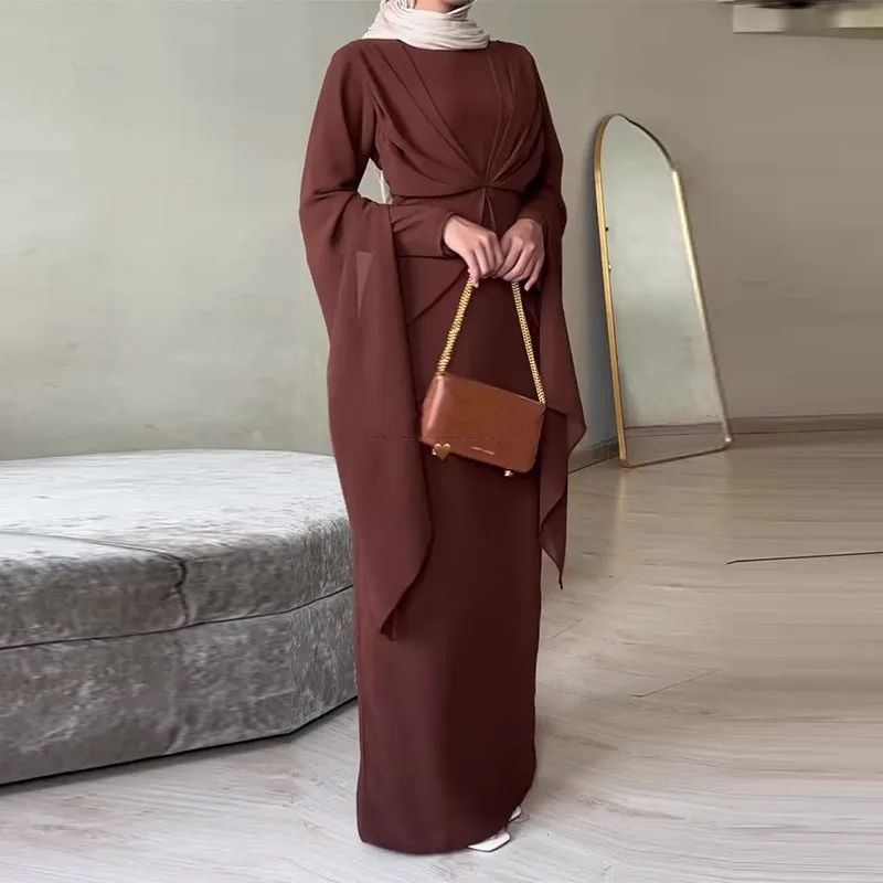 

В наличии плюс размер2025Осеннее и зимнее однотонное платье-пальто с длинными рукавами для женщин