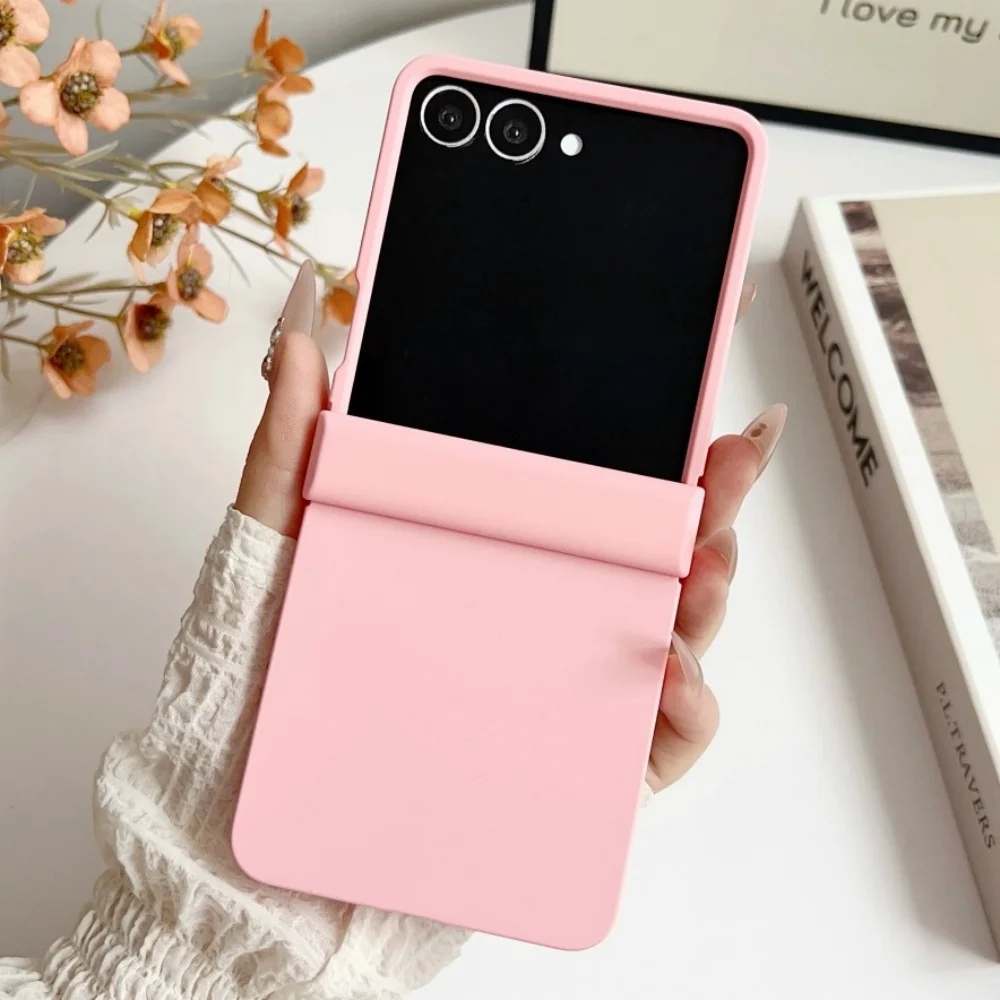 Modische Dopamin-Bonbonfarben Scharnier-Handyhülle für Samsung Galaxy Z Flip 8 7 6 5 Flip 4 3 5G Matte Schutz-Hartplastik-Hülle – Detail 11