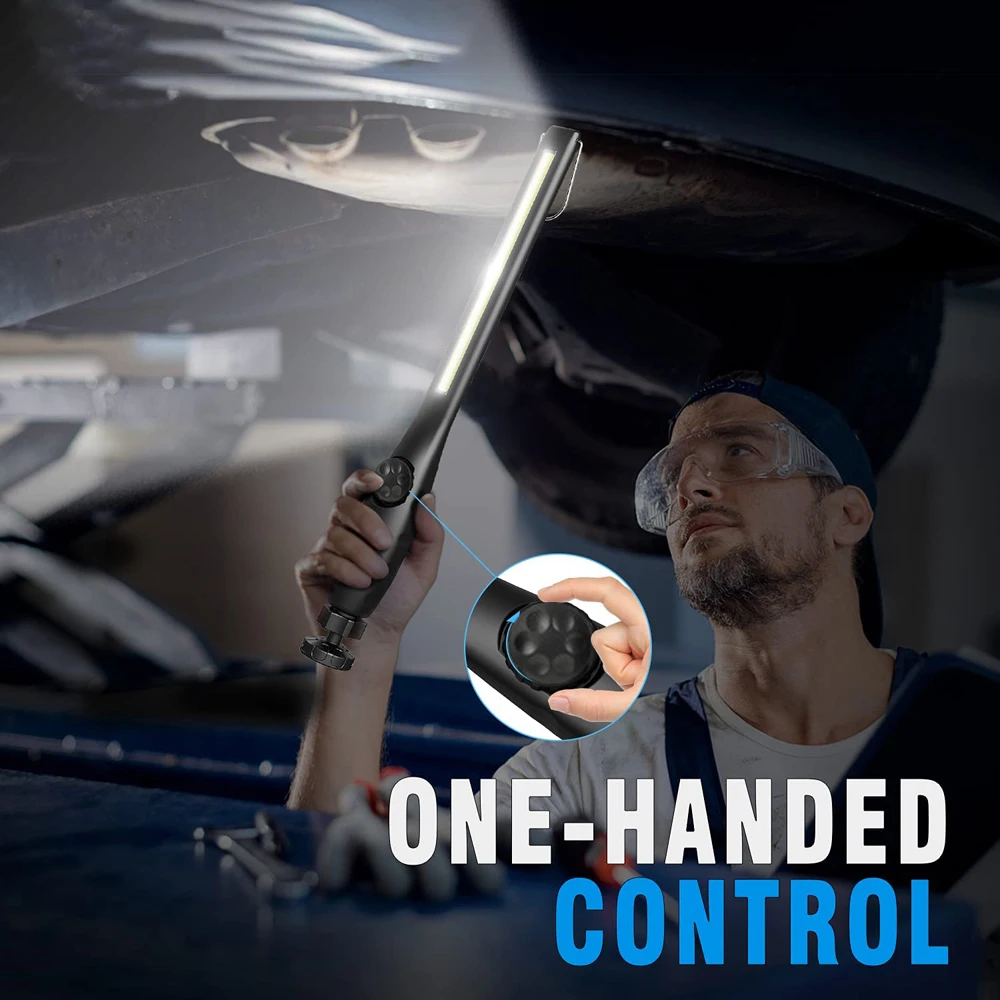 Magnetic COB Work Light Rechargeable 18650 Battery Flashlight Fishing Camping Lantern Car Repair Lamp High Power LED Flashlight