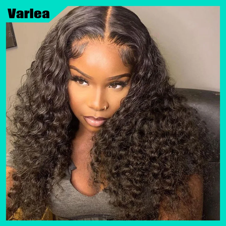 

Varlea Glueless Deep Curly 4x4 Hd Lace Frontal Wig 5x5 Hd Lace Closure Wig Water Wave Human Hair Wig Bob Wig Wear And Go Pre Cut