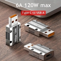 USB C to A OTG Adapter USB 3.1 Gen2 10Gbps Data Transmission USB-A Male to Type-C Female 6A 120W Fast Charging Cable Converter