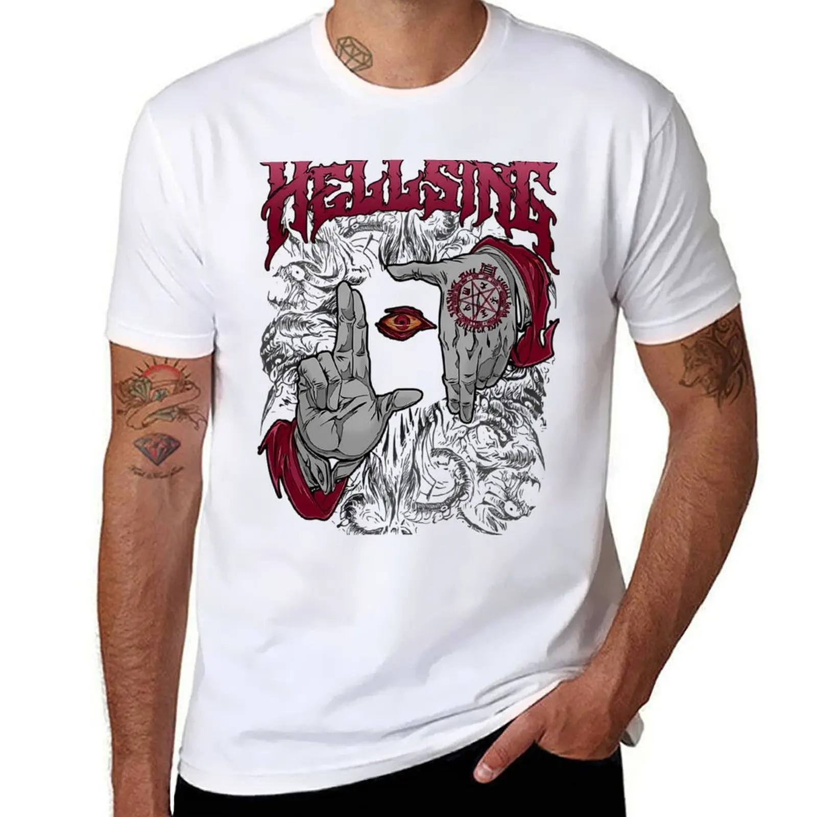 

Hellsing Dark Gothic Art T-Shirt graphic t shirts for man cotton t shirt pack T-Shirt