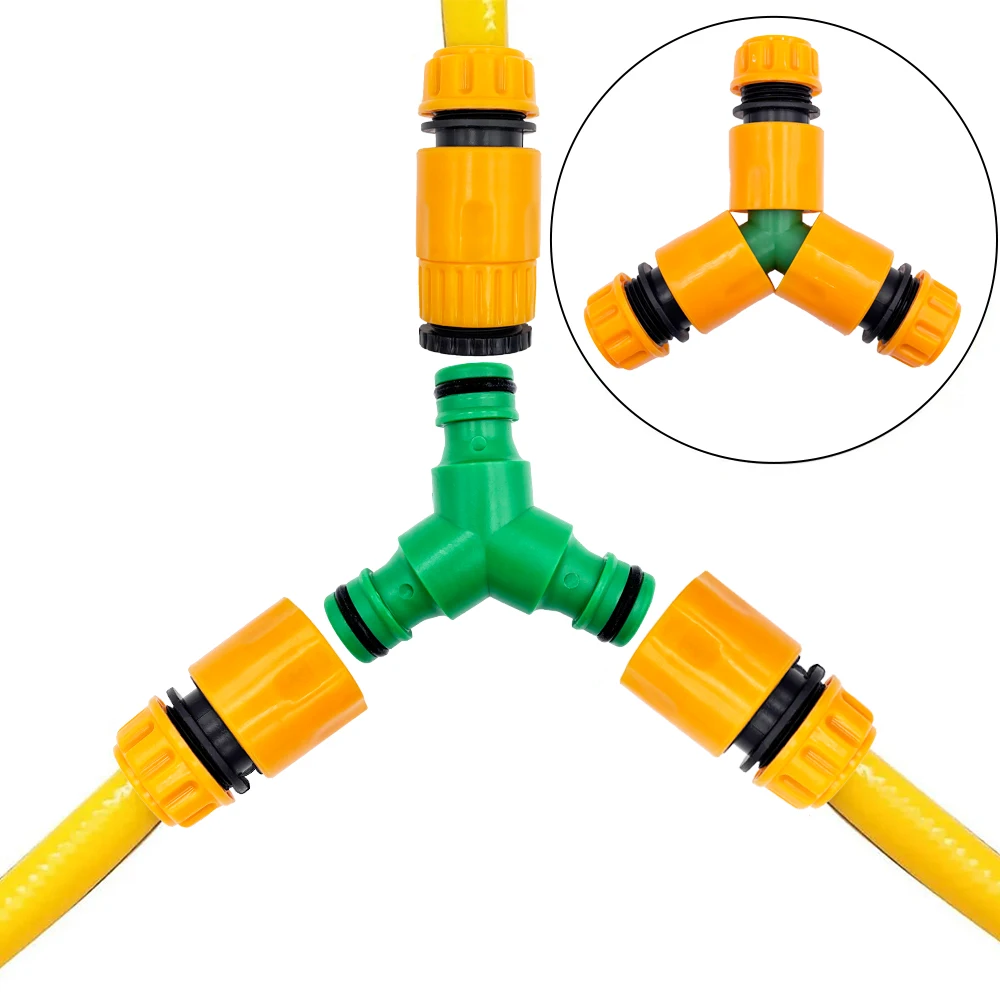 6 Pcs ABS Garden Quick Hose Connector 1/2” End Double Male Hose Coupling Joint Adapter Extender Set For Hose Pipe Tube