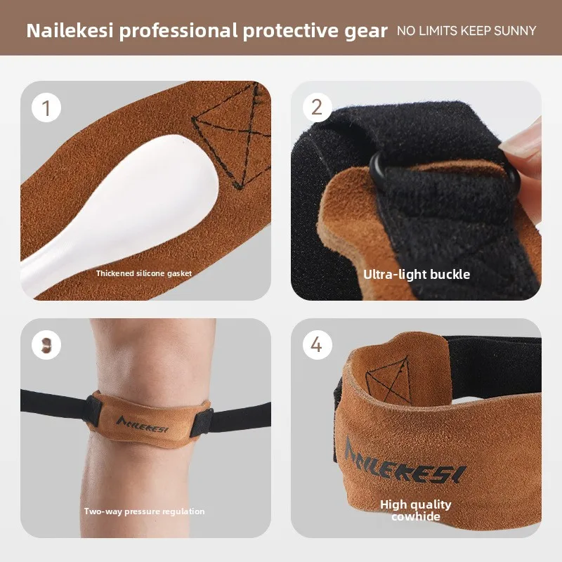 Professional Sports Knee Pads Meniscus Brace for Badminton Running Men Women with Pressurized Rope Adjustable Patella Support St