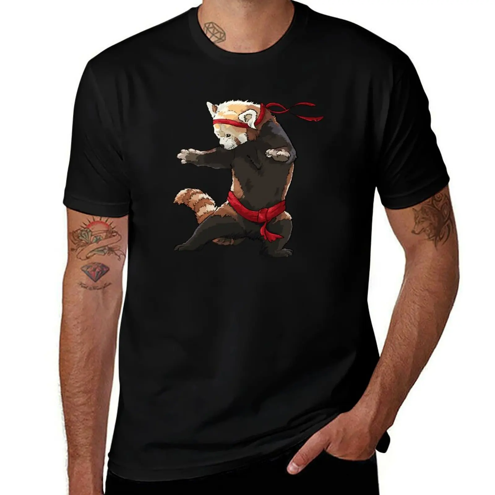 

Red Panda FIGHT T-Shirt t shirts for man cotton t shirt man luxury T-Shirt