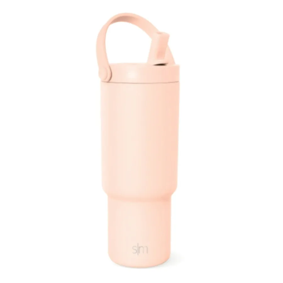 

Simple Modern 24 fl oz Insulated Stainless Steel Trek Pivot Tumbler with Straw Lid and Top Handle|Ballet Slipper Pink
