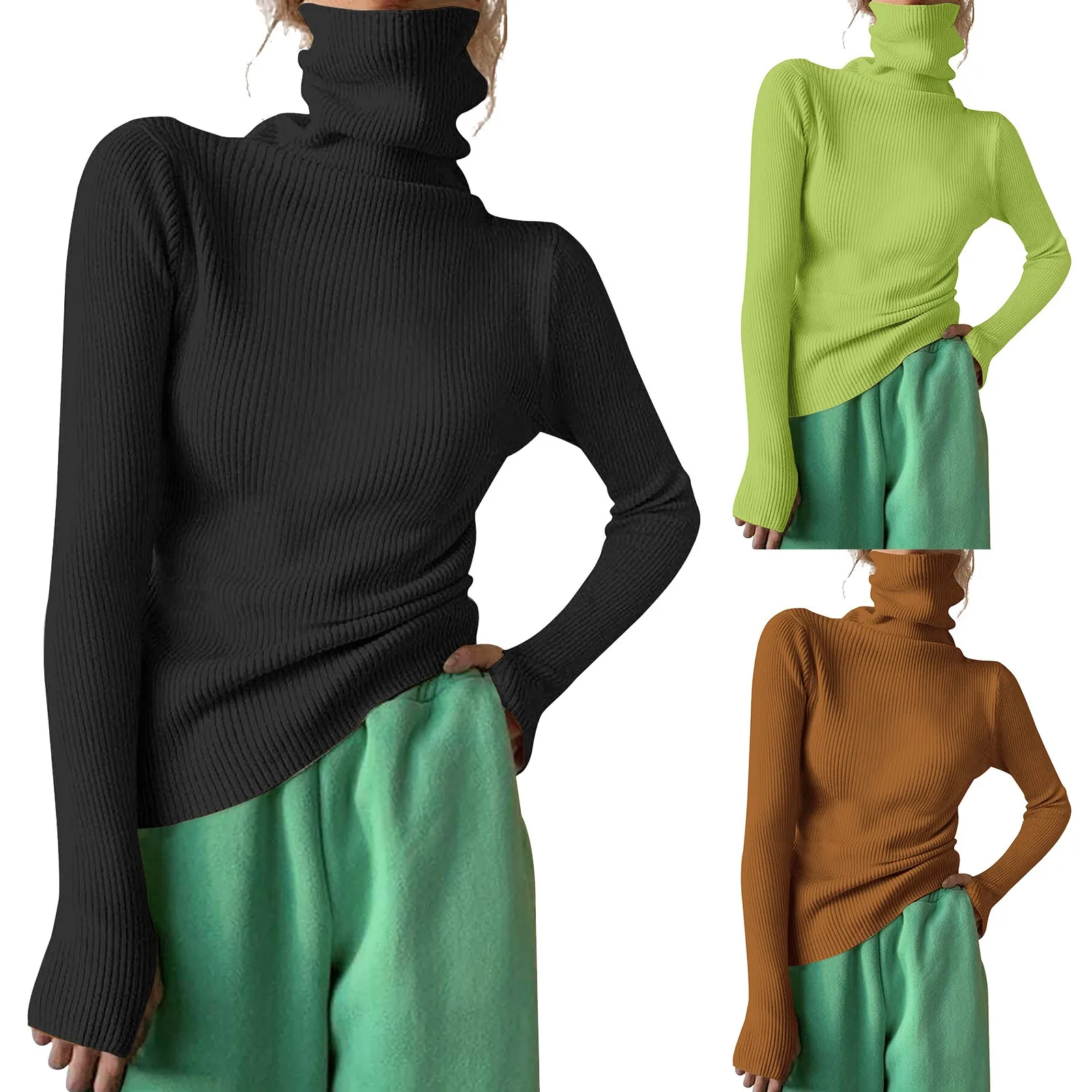 Frauen lässig weichen Kaschmir Pullover Roll kragen pullover schlanke Pullover für Frauen Strick pullover elastische Pullover 2024 Herbst Winter