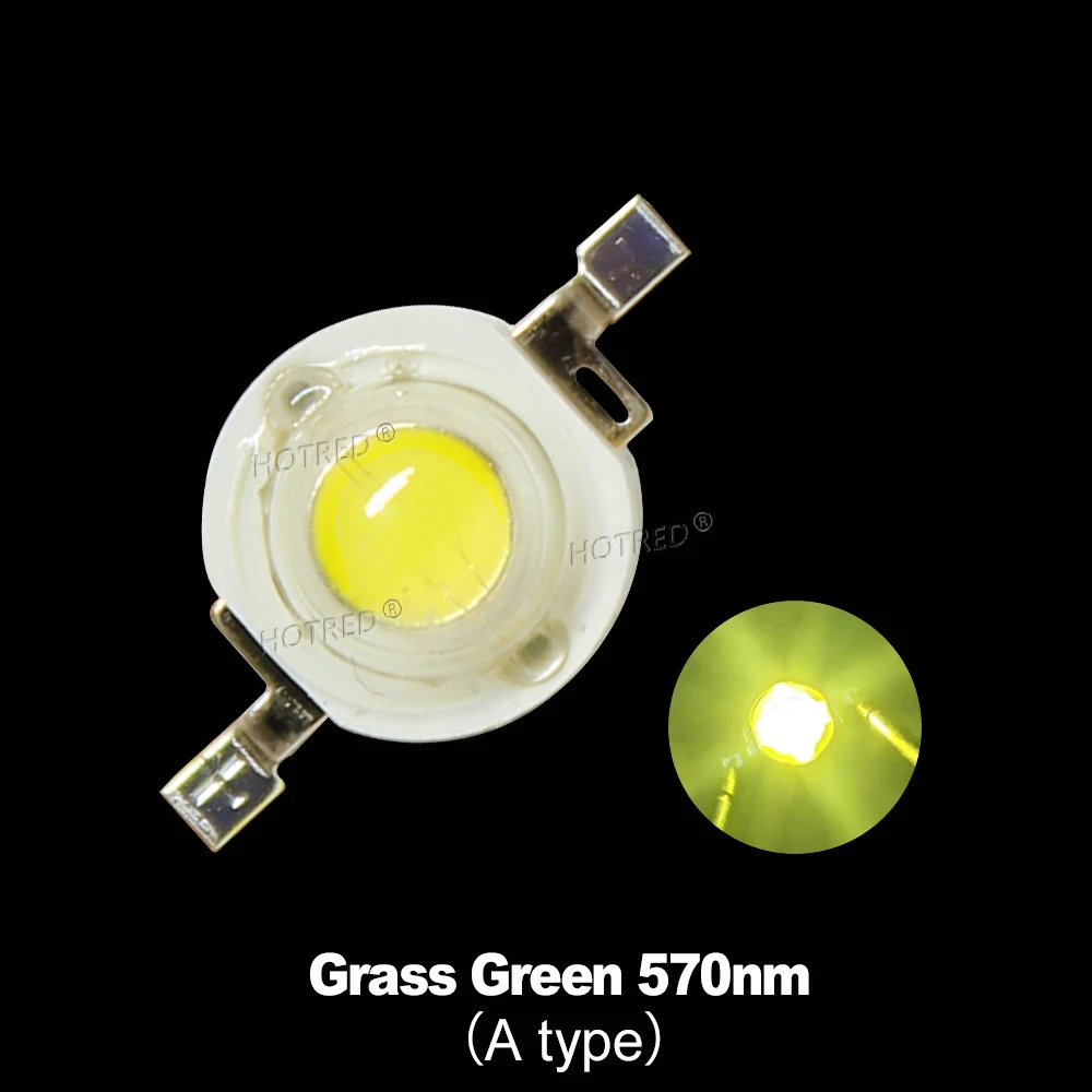 10-50pcs LED 3W Ice Blue Cyan 500nm Green 520nm Deep Green 540nm Grass Green 570nm High Power LED Lamp Chip 45mil 3.2-3.6V 700mA