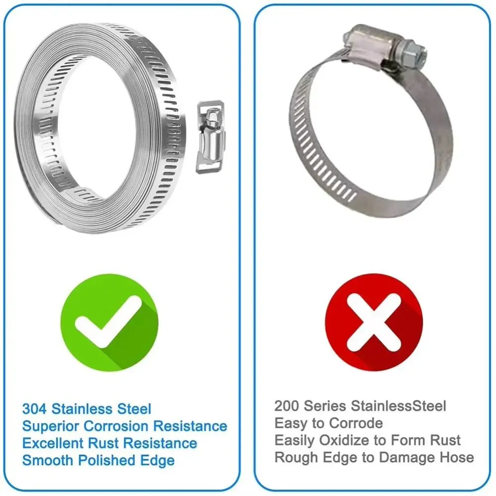 Clamp And Fasteners 304 Stainless Steel Hose Clamps With Fasteners Heavy Duty Stainless Steel Clamp Worm Gear Clamp