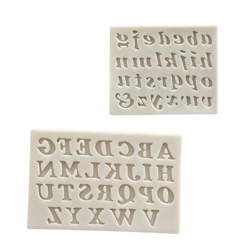 Alphabet Number Silicone Mold Non-Stick Easy Release Baking Tool for DIY Fondant Candy Soap Wedding Cake Decor
