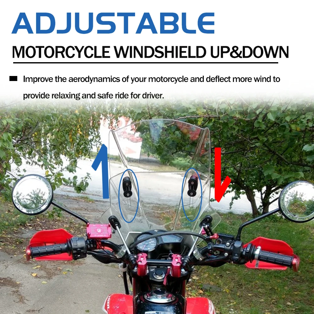 Motorcycle Windscreen Windshield Universal For BMW RNINET R9T Pure Scrambler Urban G/S R1200R F900R F900 S1000 XR R F650 GS F800