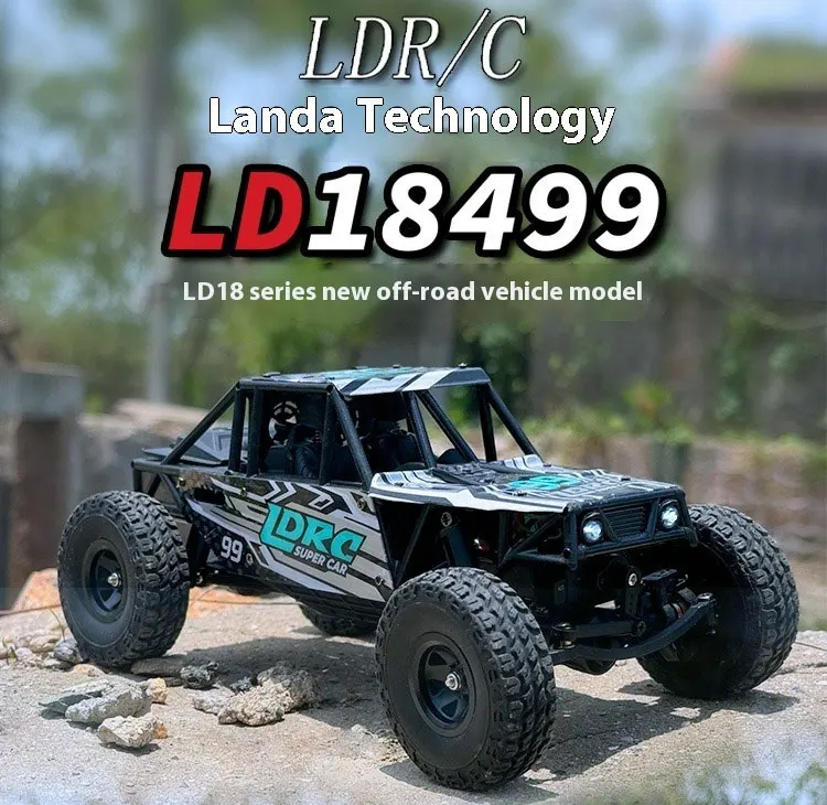 

LDRC 1:18 4WD RC Crawler Car, Off-Road Remote Control Climbing Vehicle with LED Lights, Rock Crawler Toy Gift for Boys Adults