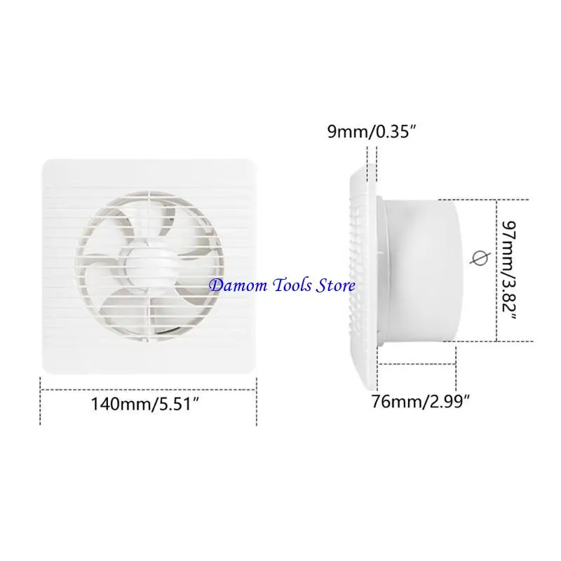 57BE Upgraded Exhaust Fan Effective Fan Small Exhaust Fan Wall-Mounted Exhaust Fan