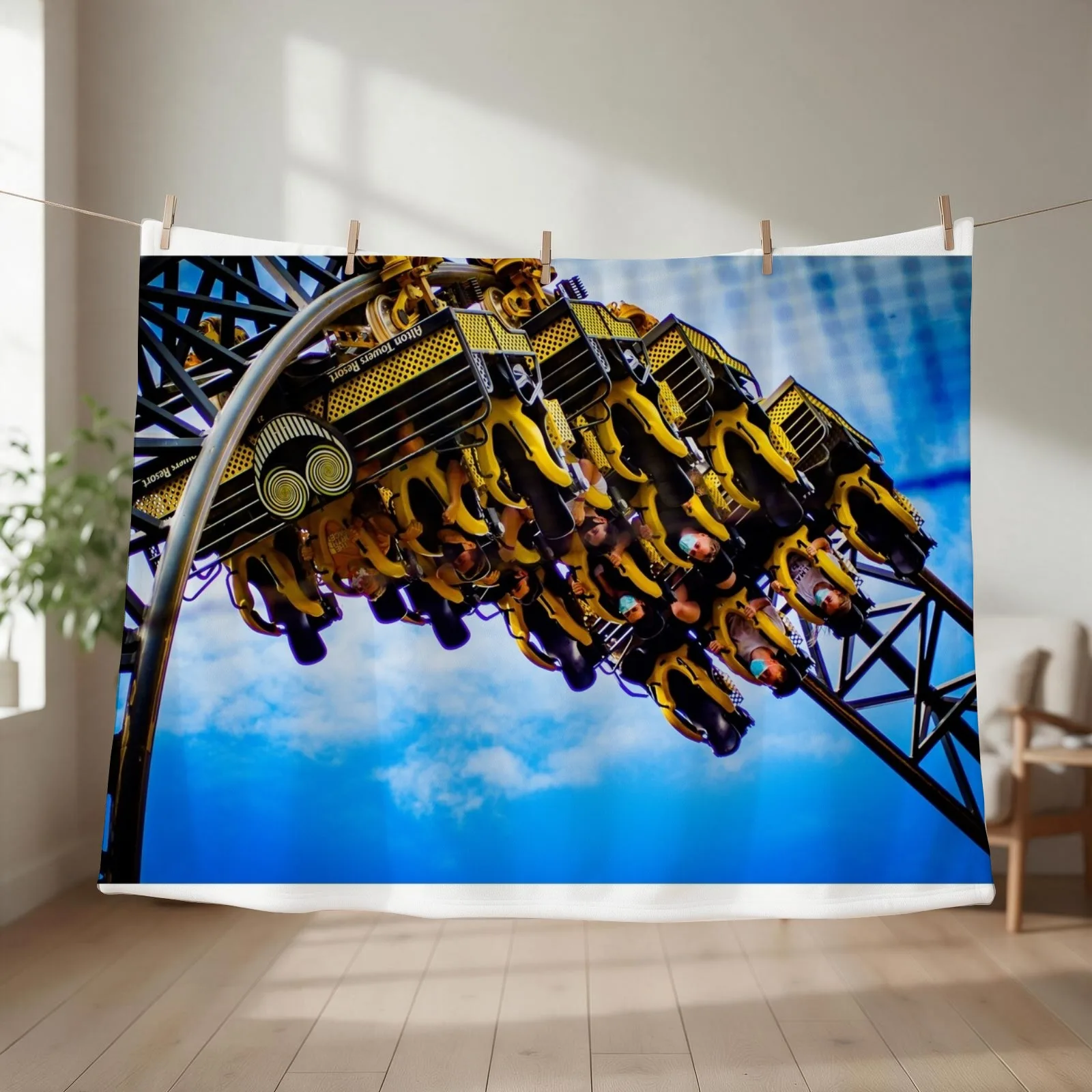Inverted Smiler Throw Blanket couch cozy soft plush fuzzy picnic outdoor blanket