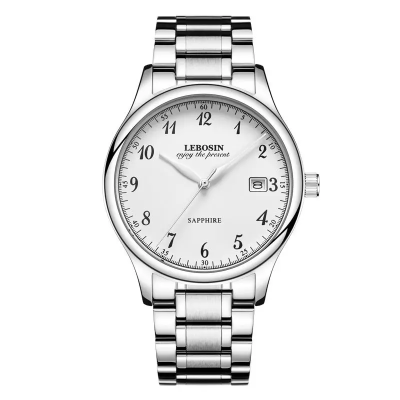 New Swiss luxury quartz watch simple fashion handsome men's watch retro real cowhide belt waterproof watch luxury birthday gift