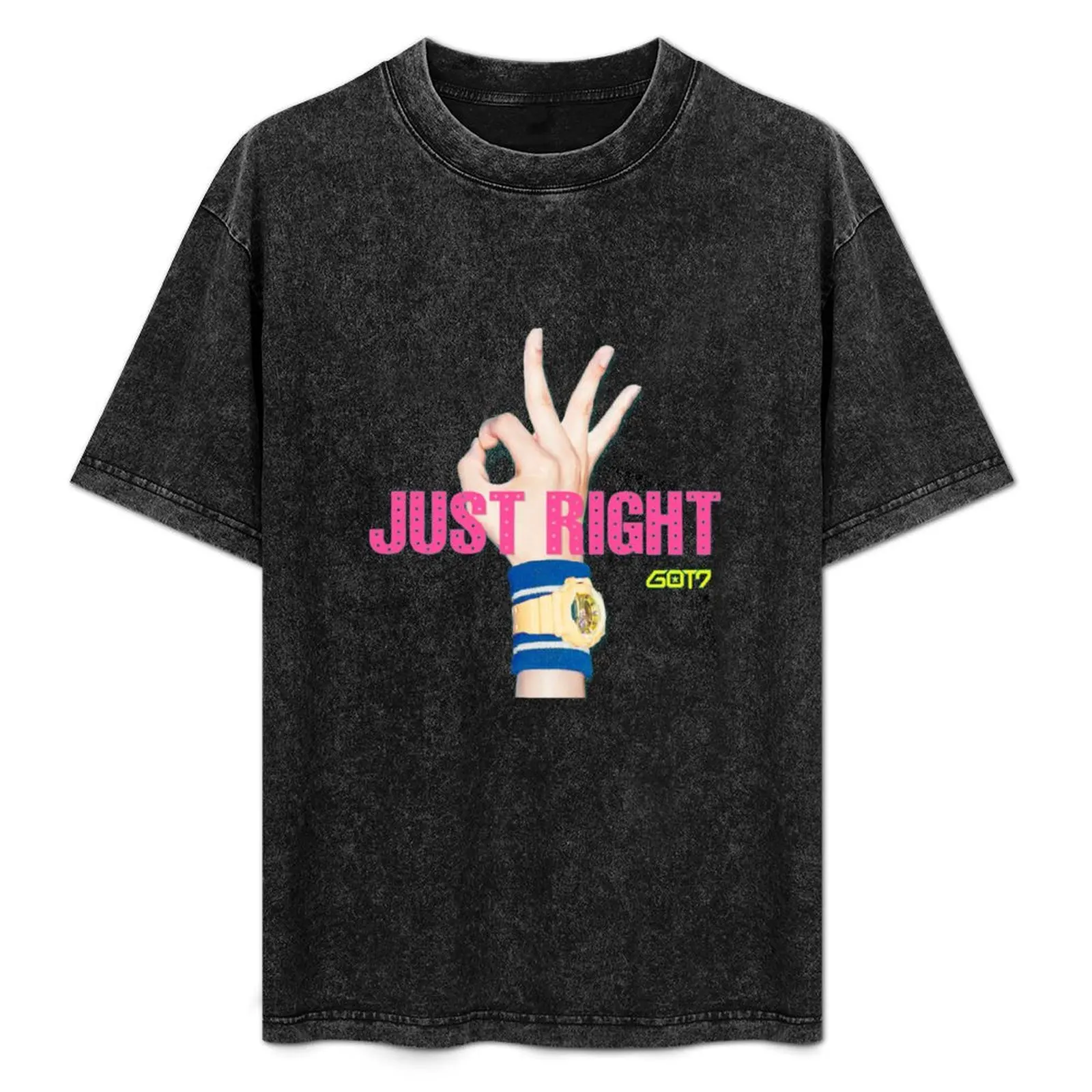 

GOT 7 Just right T-Shirt Basic Casual Short Sleeve Cotton Shirt