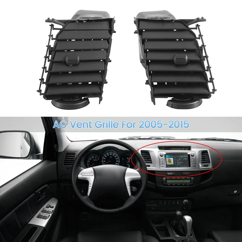 8X Interior Air-Condition Grill A/C Vent Grille For Toyota Hilux Kun SR5 UTE 2005-2015 Fortuner Accessories